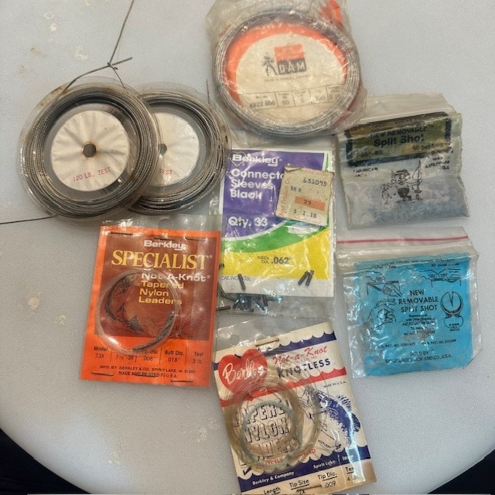 Berkley Fishing Line Leaders Split Shot Connector Sleeves DAM 120 LB Test